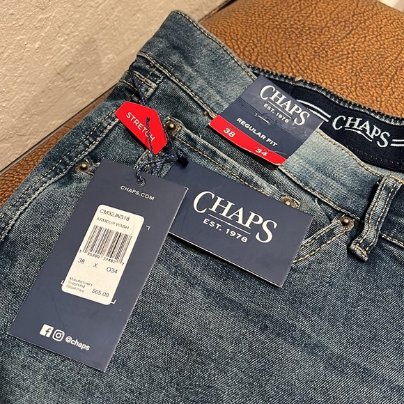 Brand New Chaps Blue Jeans Freedom Stretch, Sits below waist! Ultimate Comfort! - Picture 3 of 8